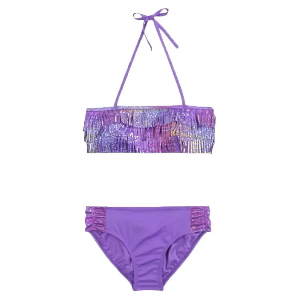 Kids Purple Tassels Bikini